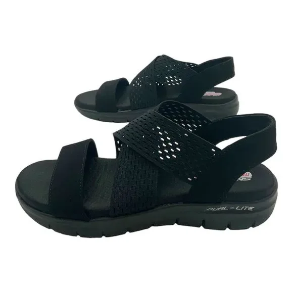 Flex Appeal Skechers Womens Black Flip Flops Women's Skechers Flex